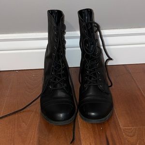Brash Vintage Black Combat Boots